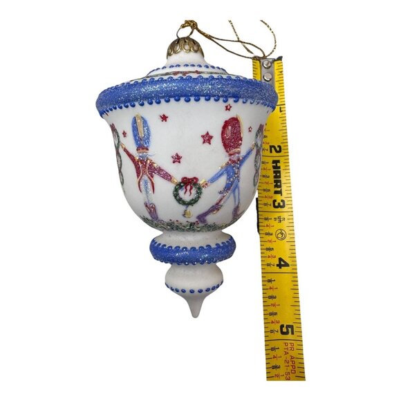 Rhyn Rivet Fine Porcelain Hand Painted Holiday 3 Toy Soldier Glitter Ornament - Picture 5 of 7